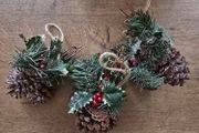 Christmas pine cone clusters