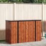 Garden Storage Box Brown 214 x 82 x 132 cm Steel Image 2