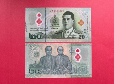 Thailand  20 Baht 2022   ( Polymer Plastic ). UNC