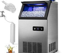 Commercial Ice Maker 50kg/24h Stainless Steel Ice Cube Machine for Bar Restaurant (Brand New)