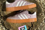 Premium Purple Leather Adidas Samba