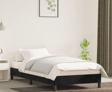 Bed Frame without Mattress Black 90x190 cm Single Single Velvet