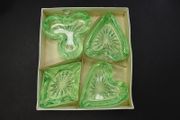 Vintage Glass Poker Table Ashtrays (in original box)