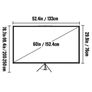 60 70 80 90 100 110 Inch Tripod Projector Screen With Stand 16:9 4K HD Portable Home Cinema for Indoor & Outdoor Projection Image 3