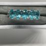 Sterling silver ring with Paraiba Apatite. Image 8