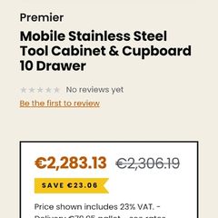 sealey premier tool box chest