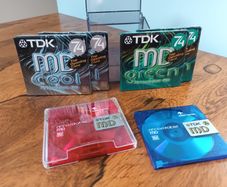 Mini Discs and Display Case