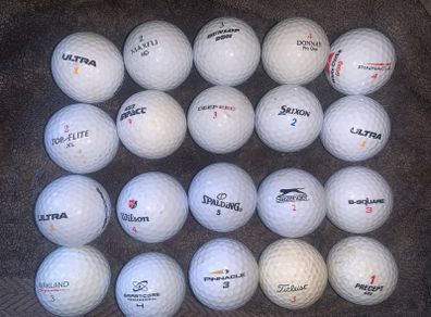 20 Mixed White golf balls