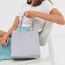 Icon Bags & Signature Bags | Women Ted Baker Seaconsmall Crosshatch Icon Bag Light Grey Image 3