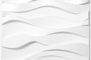 Panels 13 Pack Wall Panels PVC Decorative Wall Panels for 32 sqft Area Wall Panels for Interior Wall Decor Big Wave Style 3D Wall Tiles White 3D Wall Art Paintable Modern Wall Panel (FREE SHIPPING)