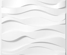 Panels 13 Pack Wall Panels PVC Decorative Wall Panels for 32 sqft Area Wall Panels for Interior Wall Decor Big Wave Style 3D Wall Tiles White 3D Wall Art Paintable Modern Wall Panel (FREE SHIPPING)