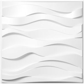 Panels 13 Pack Wall Panels PVC Decorative Wall Panels for 32 sqft Area Wall Panels for Interior Wall Decor Big Wave Style 3D Wall Tiles White 3D Wall Art Paintable Modern Wall Panel (FREE SHIPPING)