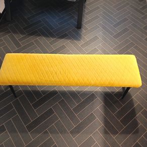 mustard kitchen bench