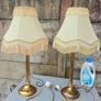 Vintage Brass Column Table Lamps Image 2