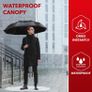 Windproof Travel Umbrellas for Rain - Easy Auto Open Close, Durable & Compact Umbrella, Strong Fiberglass Frame, Waterproof Canopy - Backpack, Purse, Portable Umbrella for Travel Image 6