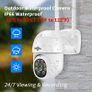 2K+Auto Tracking Security Camera Outdoor with Color Night Vision,Hiseeu 3MP PTZ Digital Zoom Wifi Security Camera 360 View CCTV Camera with 2-Way Audio,Auto Cruise,Remote Access,IP66 Waterproof Image 3