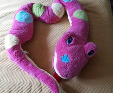 Large Pink Spotty Snake Teddy