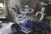 Delph Blue Style Large Teapot
