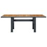 Garden Table Dark Grey Poly Rattan and Solid Acacia Wood Image 3