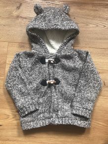 Fleece lined cardi/hoodie 9-12 mnts