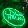 HALAL Neon Light Sign Take Away Foods Meats Shop Image 2