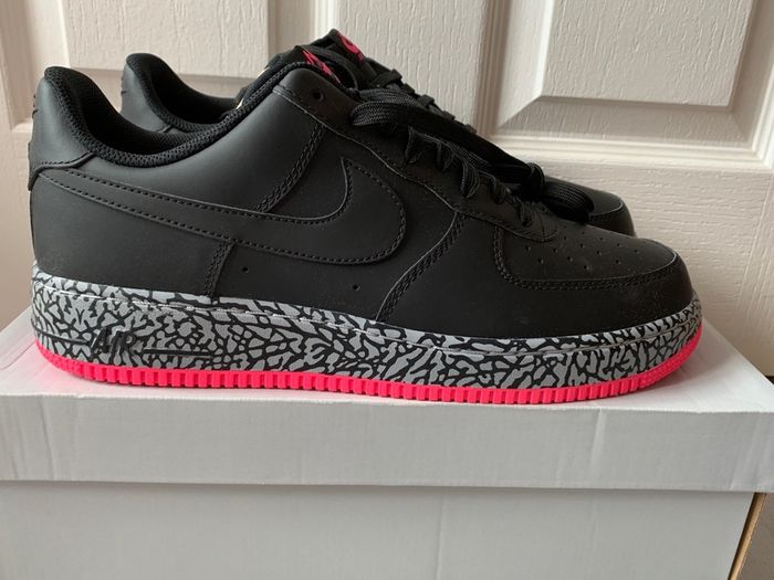 Nike Air Force 1 Low PRM Hyper Pink Black Elephant Print UK 11 / US 12 DEADSTOCK