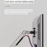 Newscene Extended 3 level Single monitor arm stand in black Image 9