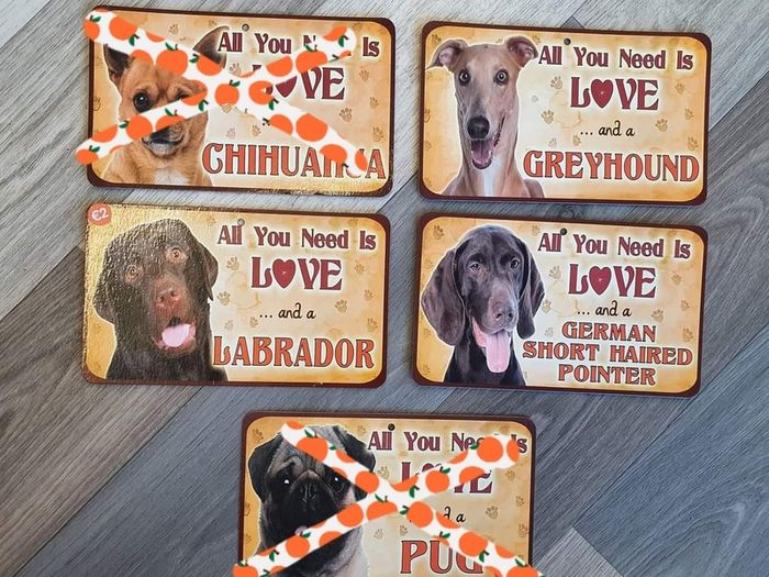 dog hanging signs