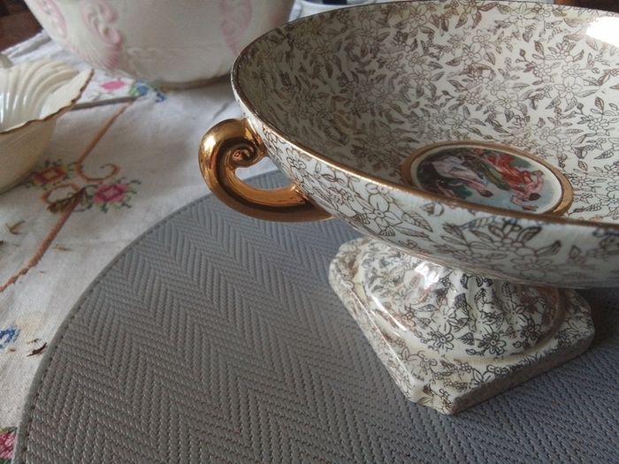 Antique Empire Ware Comporte Pedestal Bowl