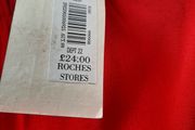Red trousers vintage elastic waist tag attached