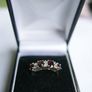 Vintage14K Gold 585 Ring With  Diamonds and Rubies Ring size P1/2 - 2,9g Image 3
