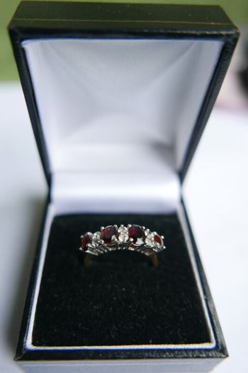 Vintage14K Gold 585 Ring With  Diamonds and Rubies Ring size P1/2 - 2,9g