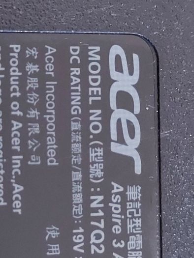 Acer Aspire 3 A315-31 Series, Model N17Q2, Intel Celeron CPU N3350, 1.1Ghz, 4GB Ram, 128GB HDD, Windows 10, Microsoft Edge, Chrome and VLC