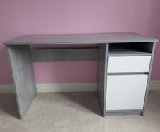 Grey and white desk
