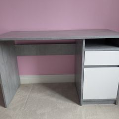 Grey and white desk