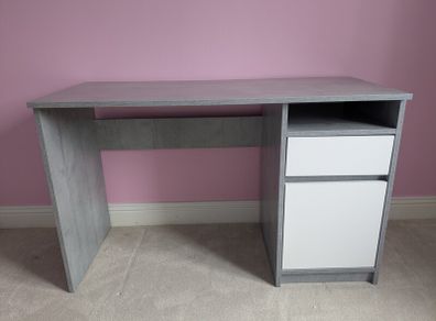 Grey and white desk