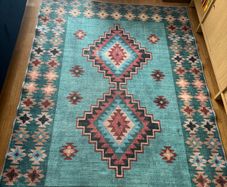 Kukoon Washable Blue Berber Style Rug - Yasmine - 160cm x 230cm