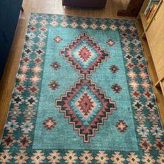 Kukoon Washable Blue Berber Style Rug - Yasmine - 160cm x 230cm