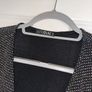 Quiz Women's Black and Metallic Wrap Top - Size UK 8 Image 3