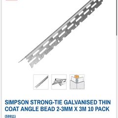 Galvanised corner bead 9 pack