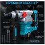 ENEACRO SDS-Plus Hammer Drill, 1500 W 6 Joule Demolition Hammer 6 Variable Speed 0-920 rpm with 4 Functions, Anti-Vibration Handle Image 2