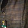 Men's Next regular Jacket, stretch fabric, Black, Brown, Blue check. Chest 112 cm 44" regular. New with Tags. Image 2
