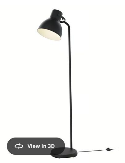 Grey tall floor lamp