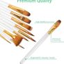Artist Paintbrush Set of 18 Different Shapes with Palette,1 Pallete Knife,1 Sponge,Painting Brushes Kit with Organizing Case for Acrylic Oil Watercolor Gouache for Beginners Professionals Image 4