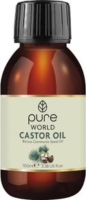 Pure World Natural Castor Oil 100ML..Cold, & Freshly Pressed 100% Pure and Undiluted Hexane Free Eyebrows, Nails, Beard, Hair, Eyelash Growth Cruelty Free