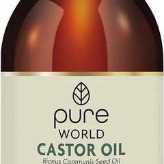 Pure World Natural Castor Oil 100ML..Cold, & Freshly Pressed 100% Pure and Undiluted Hexane Free Eyebrows, Nails, Beard, Hair, Eyelash Growth Cruelty Free