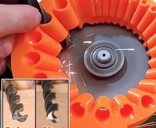 Anti-Stripping Angle Grinder Drill Bit Sharpener 2-13mm 20 Holes with Metal Thread Inserts Fit 115/125 Grinders Renew Old Bits