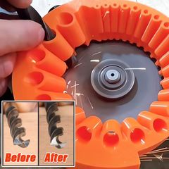 Anti-Stripping Angle Grinder Drill Bit Sharpener 2-13mm 20 Holes with Metal Thread Inserts Fit 115/125 Grinders Renew Old Bits