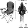 Camping Chair, Padded Camping Chairs for Adults with Armrests and Cup Holder, Heavy Duty Folding Chair Portable for Fishing Beach, Perfect for Caravan Trips, BBQs, Garden, Picnic, Travelling (FREE SHIPPING) Image 4