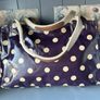 Navy Polka Dot Cath Kidston Handbag Image 5